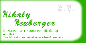 mihaly neuberger business card